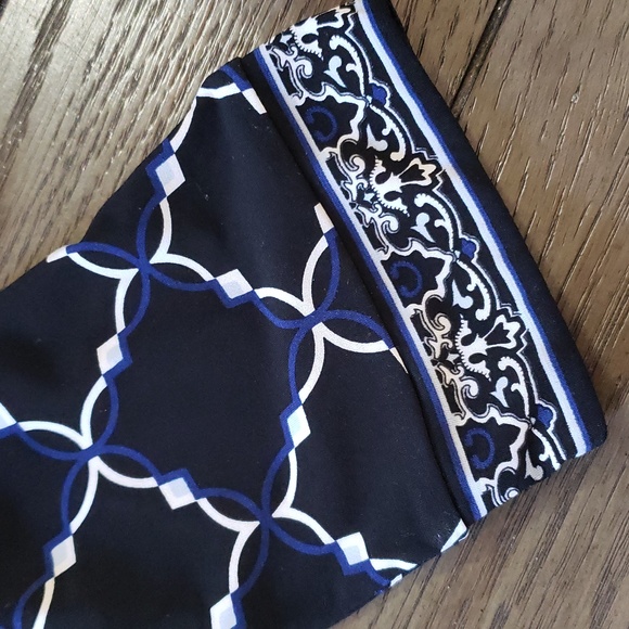 White House Black Market Black & White Print Dress Size Small Square Neck - Picture 5 of 7